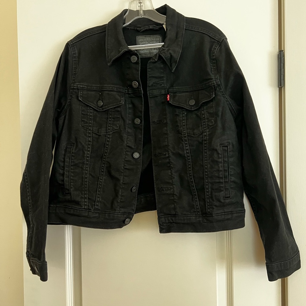 Levi’s Women's Black Denim Jacket-XL